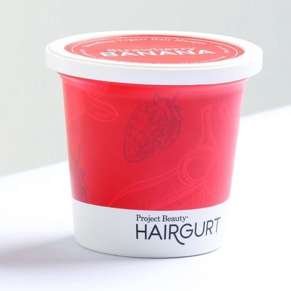 NWT Project Beauty Hairgurt Strawberry-Banana Smoothing Yogurt Hair Mask - Picture 2 of 7